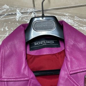 SIMONETTA RAVIZZA leather jacket size IT 44